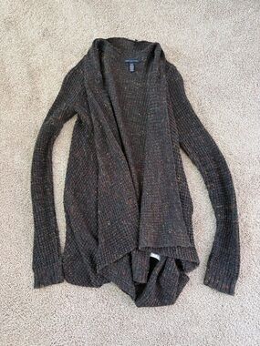 American Eagle Cozy Dark Brown Flecked Cardigan